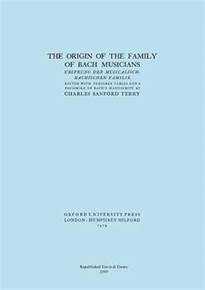 Seller image for The Origin Of The Family Of Bach Musicia for sale by GreatBookPrices
