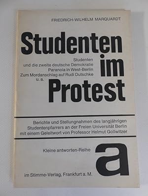 Studenten im Protest. Mit einem Geleitwort von Helmut Gollwitzer.