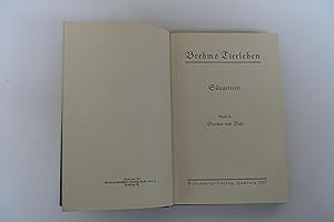 Bild des Verk�ufers f�r Brehms Tierleben S�ugetiere Band VI und V�gel Band I zum Verkauf von Cornelia Greve