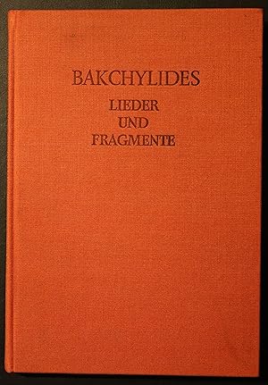 Image du vendeur pour Lieder und Fragmente. Griechisch und deutsch von Herwig Maehler mis en vente par Simon Hausstetter