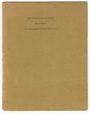 The Cummington Press. Harry Duncan. Four photographs by Stuart Allen Scott