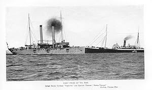 UNITED STATES GUNBOAT NASHVILLE AND SPANISH STEAMER BUENA VENTURA,MILITARY NAVAL BATTLESCENE PRIN...