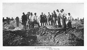 CAMP WYKOFF CEMETERY FROM A PHOTOGRAPH ,ANTIQUE MILITARY PRINT