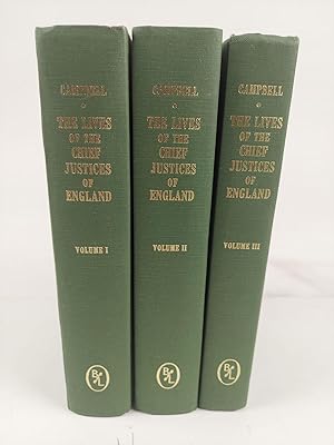 Bild des Verkufers fr THE LIVES OF THE CHIEF JUSTICES OF ENGLAND. FROM THE NORMAN CONQUEST TILL THE DEATH OF LORD TENTERDEN [3 VOLUMES] zum Verkauf von Second Story Books, ABAA