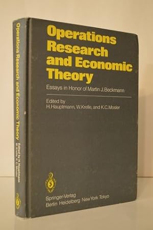 Imagen del vendedor de Operations Research and Economic Theory: Essays in Honor of Martin J. Beckmann a la venta por Lavendier Books