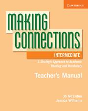 Bild des Verkufers fr Making Connections Intermediate Teacher\ s Manual: A Strategic Approach to Academic Reading and Vocabulary zum Verkauf von moluna