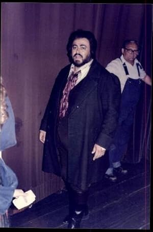 5 alte Fotos Luciano Pavarotti, diverse Bühnenaufnahmen