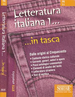 Bild des Verkufers fr Letteratura italiana 1 in tasca zum Verkauf von Biblioteca di Babele