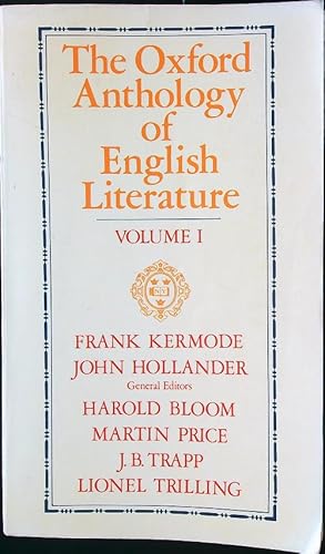 Bild des Verkufers fr The Oxford Anthology of English Literature vol. 1 zum Verkauf von Librodifaccia