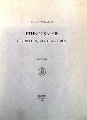 ETHNOGRAPHIE DER BELU IN ZENTRAL-TIMOR.
