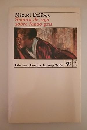 Imagen del vendedor de Seora de rojo sobre fondo gris a la venta por Libros Nakens