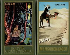 2 Bücher: Menschenjäger Band 16 Im Lande des Mahdi I. Band Menschenjäger / Trapper Geierschnabel ...