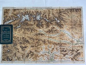 Imagen del vendedor de Karte der Ost-Tiroler-Alpen, Tauern und Dolomiten. Farblithographische Faltkarte, in 21 Segmenten auf Leinwand aufgezogen. Detailreiche Karte im Mastab 1:250.000 a la venta por Antiquariat Bler