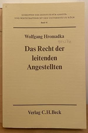 Bild des Verkufers fr Das Recht der leitenden Angestellten im historisch-gesellschaftlichen Zusammenhang. zum Verkauf von Treptower Buecherkabinett Inh. Schultz Volha