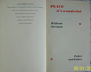 Seller image for Peace it's wonderful for sale by Books and Bobs