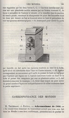 Image du vendeur pour Les Mondes , Revue hebdomadaire des sciences - Cinquime Anne , mai - aout 1867, Tome 14 (50) [ Les Mondes , Revue hebdomadaire des sciences et de leurs applications aux arts et  l'industrie ] mis en vente par PRISCA