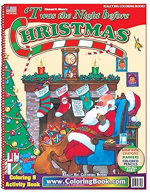 Immagine del venditore per Twas the Night Before Christmas Really Big Coloring Book (12 x 18 venduto da ColoringBook.com | Really Big Coloring Books, Inc.