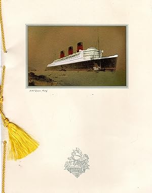 Seller image for Farewell Dinner Menu from the R.M.S. Queen Mary for sale by David Foley Sporting Books