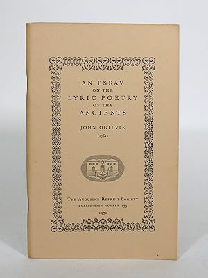 An Essay on the Lyric Poetry of the Ancients (1762)