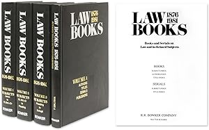 Bild des Verkufers fr Law Books, 1876-1981 Books and Serials on Law and its Related Subjects zum Verkauf von The Lawbook Exchange, Ltd., ABAA  ILAB