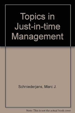 Bild des Verkufers fr Topics in Just-in-time Management zum Verkauf von WeBuyBooks