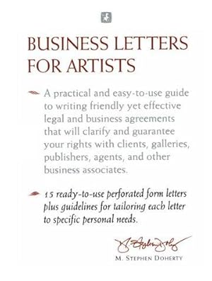 Bild des Verkufers fr Business Letters for Artists zum Verkauf von WeBuyBooks