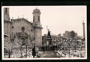 Photo Postcard Potosi, Ehrenmal im Schnee
