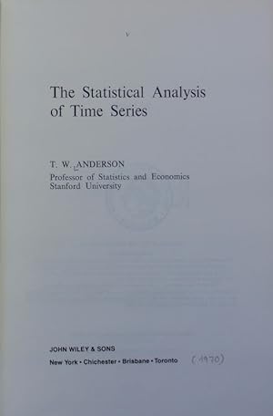 statistical analysis of time series. Wiley series in probability and mathematical statistics.