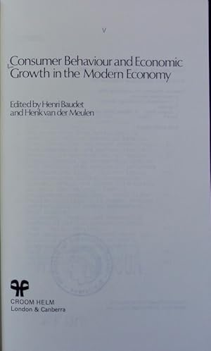Seller image for Consumer behaviour and economic growth in the modern economy. for sale by Antiquariat Bookfarm