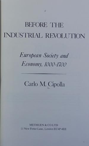 Seller image for Before the industrial revolution : European society and economy, 1000 - 1700. up ; 594. for sale by Antiquariat Bookfarm