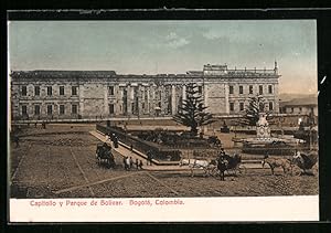 Postcard Bogotá, Capitolio y Parque de Bolivar