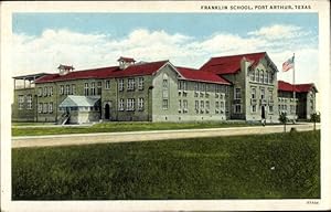 Bild des Verkufers fr Ansichtskarte / Postkarte Port Arthur Texas USA, Franklin School zum Verkauf von akpool GmbH