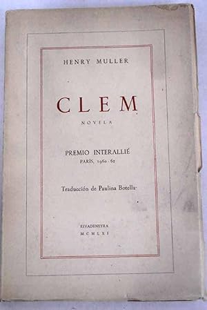 Imagen del vendedor de Clem a la venta por Alcan Libros