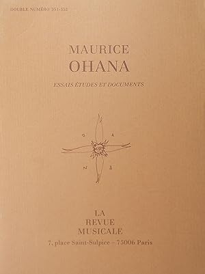 Image du vendeur pour Maurice Ohana: Essais Etudes et Documents (La Revue Musicale) mis en vente par Austin Sherlaw-Johnson, Secondhand Music