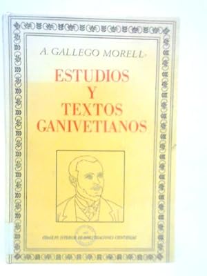 Imagen del vendedor de Estudios Y Textos Ganivetianos a la venta por World of Rare Books