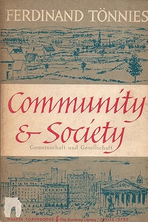 Seller image for Community and Society (Gemeinschaft und Gesellschaft) for sale by Book Booth