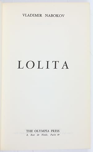 Seller image for Lolita. for sale by Antiquariat INLIBRIS Gilhofer Nfg. GmbH