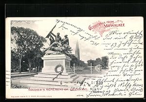 Seller image for Postcard Milwaukee, WI, Soldier`s Monument on Grand Ave for sale by Bartko-Reher