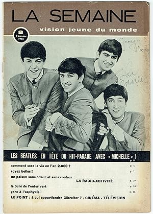 The Beatles 1966 Autographed Magazine by all four Beatles.