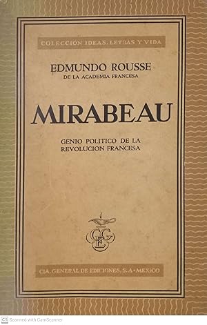 Imagen del vendedor de Mirabeau. Genio poltico de la Revolucin Francesa a la venta por Llibres Capra