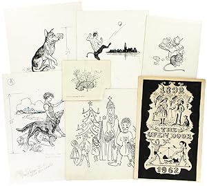 Seller image for Original pen-and-ink drawings for 'The Open Door' magazine. [40 pieces.] for sale by Blackwell's Rare Books ABA ILAB BA