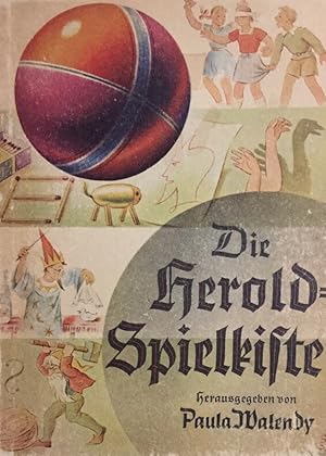 Bild des Verkufers fr Die Herold-Spielkiste. Mit 50 farbigen Textbildern und 85 Zeichnungen und Figuren von Ernst Kutzer. zum Verkauf von Antiquariat J. Hnteler