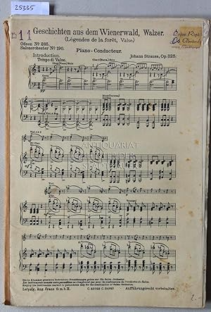 Geschichten aus dem Wienerwald, Walzer. Op. 325. [= Odeon No. 285, Salonorchester No. 190]
