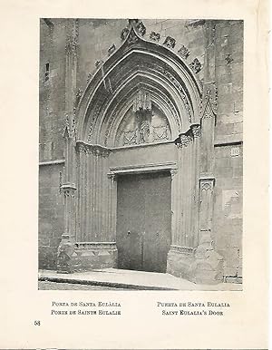 Imagen del vendedor de Lamina 1082: CATEDRAL DE BARCELONA. Puerta de Santa Eulalia a la venta por EL BOLETIN