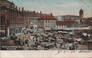 Seller image for busy day postcard: Market lot, Pickering Square, Bangor, Me. for sale by Mobyville