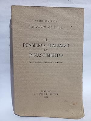 Seller image for Il Pensiero Italiano del Rinascimento for sale by Libros de Ultramar Alicante