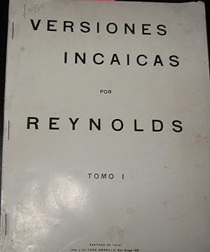 Imagen del vendedor de Versiones Incaicas Tomo I a la venta por Librera Monte Sarmiento