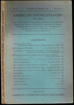 Seller image for Kinship and Nagualism in a Tzeltal Community, Southeastern Mexico in American Anthropologist Volume 49 Number 4 Part 1 for sale by The Book Collector, Inc. ABAA, ILAB