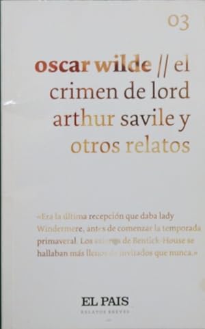 Imagen del vendedor de El crimen de Lord Arthur Savile y otros relatos a la venta por Librería Alonso Quijano