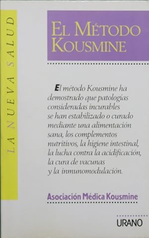 Immagine del venditore per El mtodo Kousmine venduto da Librera Alonso Quijano